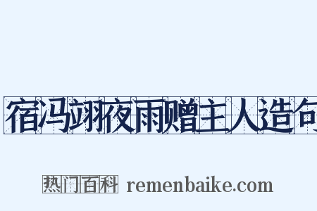 宿冯翊夜雨赠主人造句是什么意思的图片